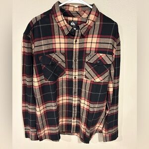 Quiksilver Outdoor Shirt XL Plaid Cotton Soft Flannel Western Workwear